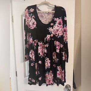 Long sleeve floral dress